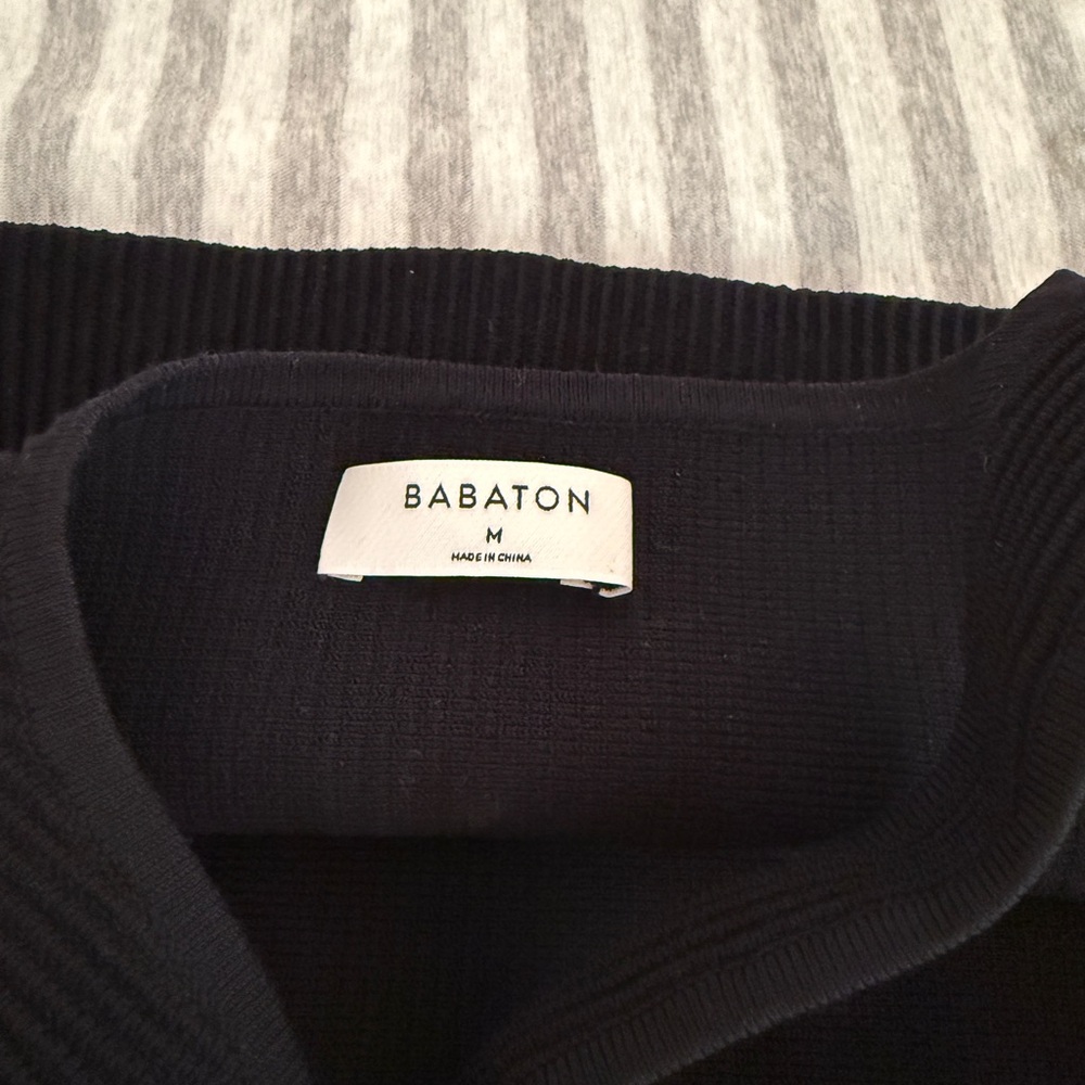Babaton Black Ribbed Crop Tank - Picture 5 of 5